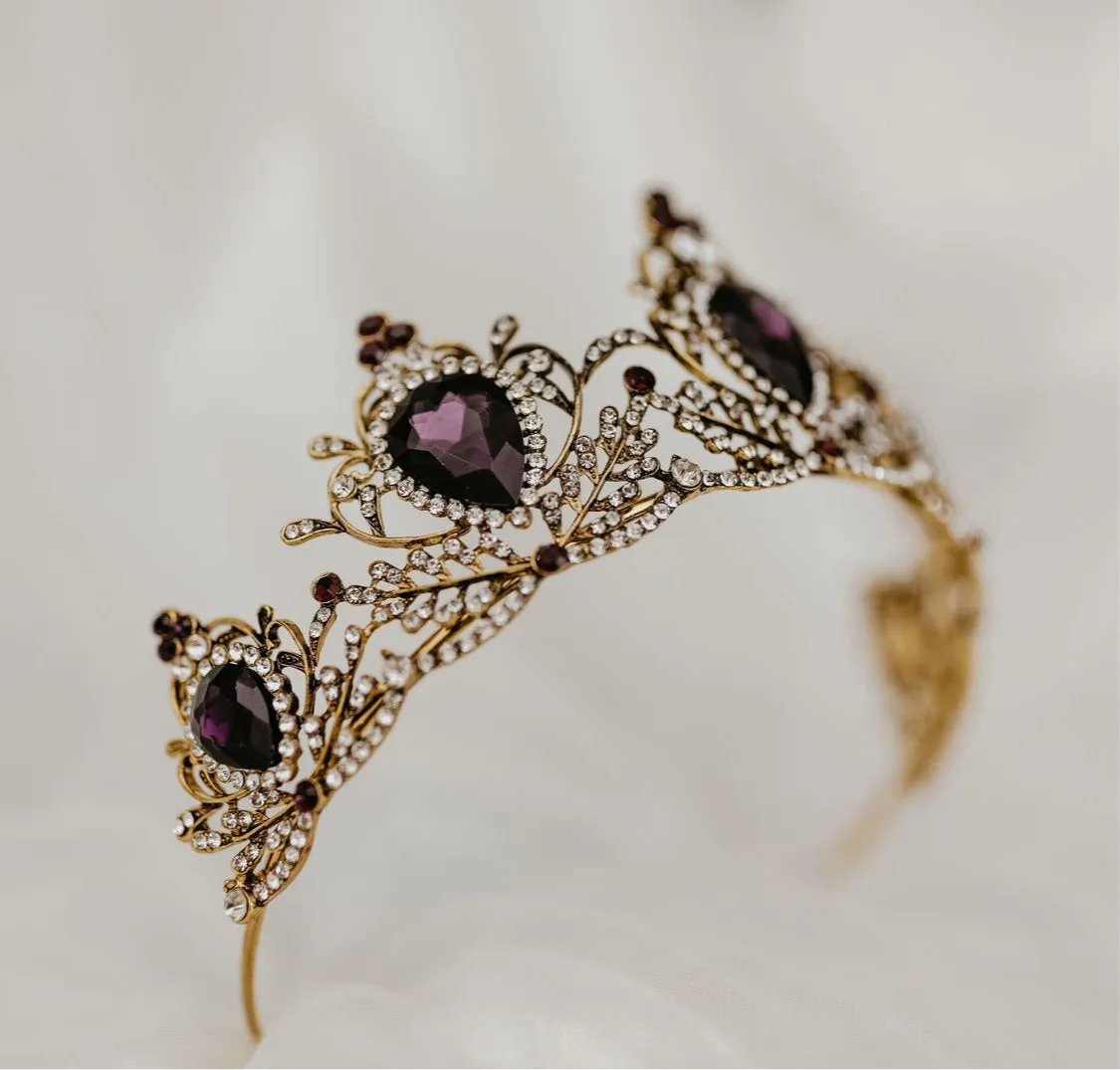 Phaedra's Tiara in Purple & Gold