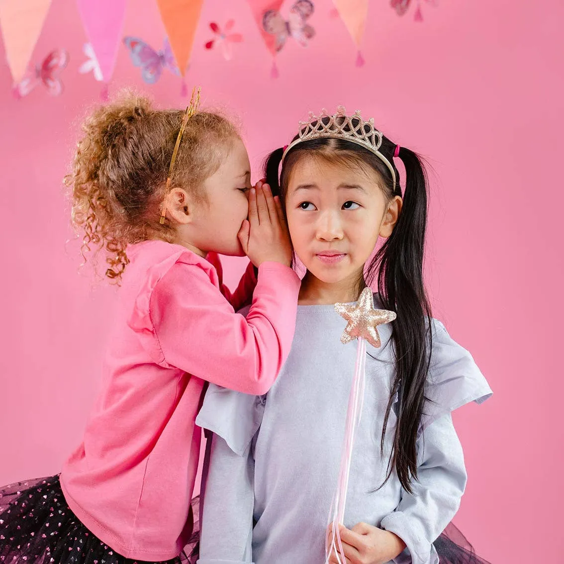 Pink and Gold Wand & Tiara Set