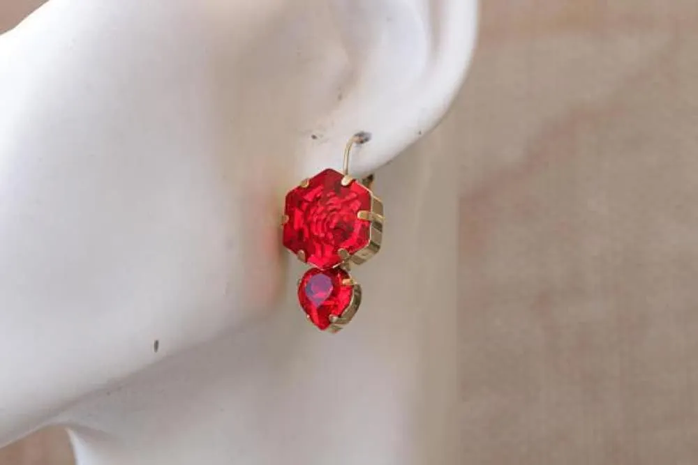 PINK HEART EARRINGS