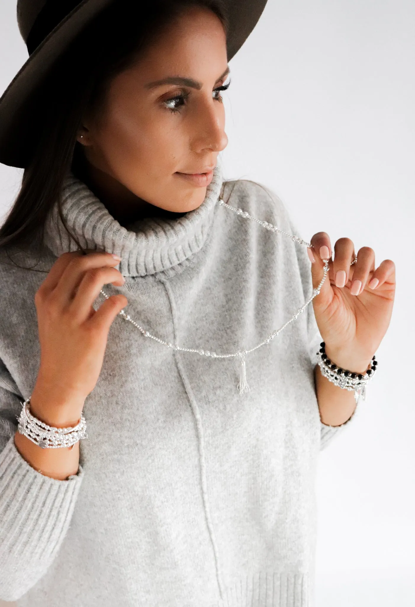 Positive Energy Sterling Silver Stacking Necklace