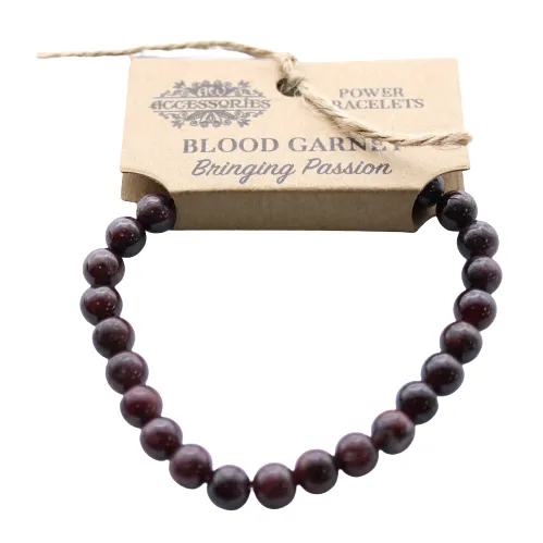 Power Bracelet - Blood Garnet | Elegant Gemstone Bracelet for Style & Energy