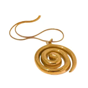 Pre Order:  Stainless Steel Spiral Pendant Necklace