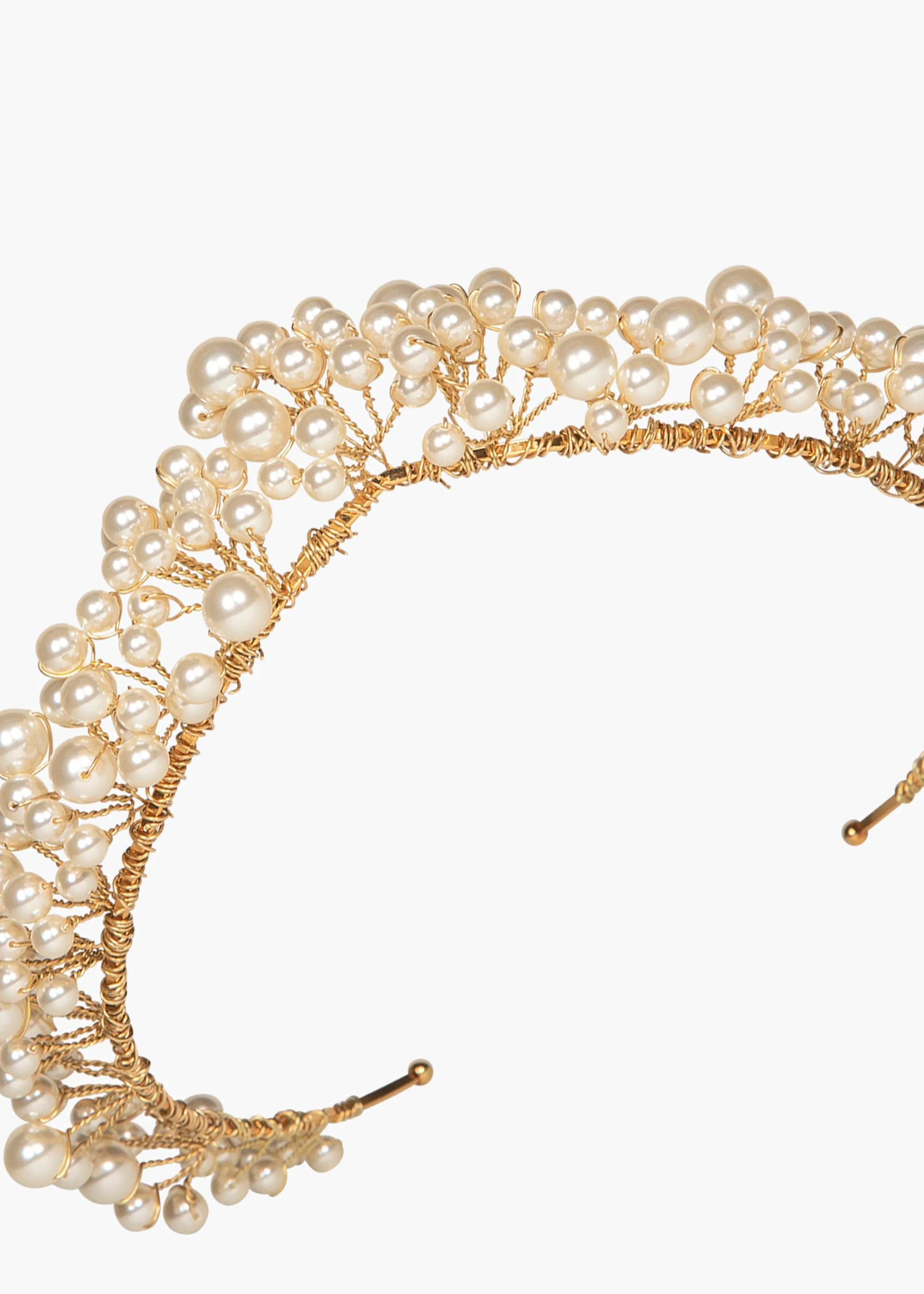 Primavera Tiara -- Pearl Gold
