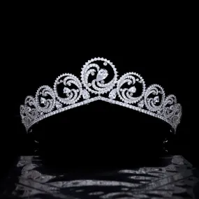 Princess Charlene Of Monaco Replica Tiara,Crystal Bride Ocean Tiaras for Bride HT3013
