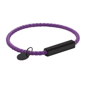 Purple Faux Leather Magnetic Bracelet (Circumference 19.5cm) 紫色人造皮革磁扣手鍊 (鍊長 19.5cm) KJBR16088