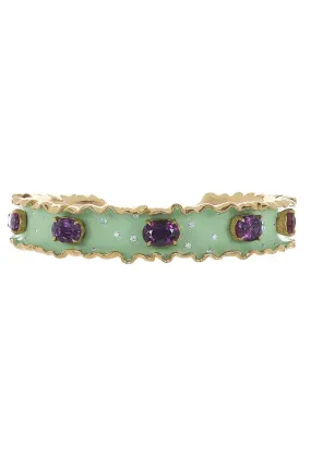 Purple Garnet Gua Ruffle Bracelet