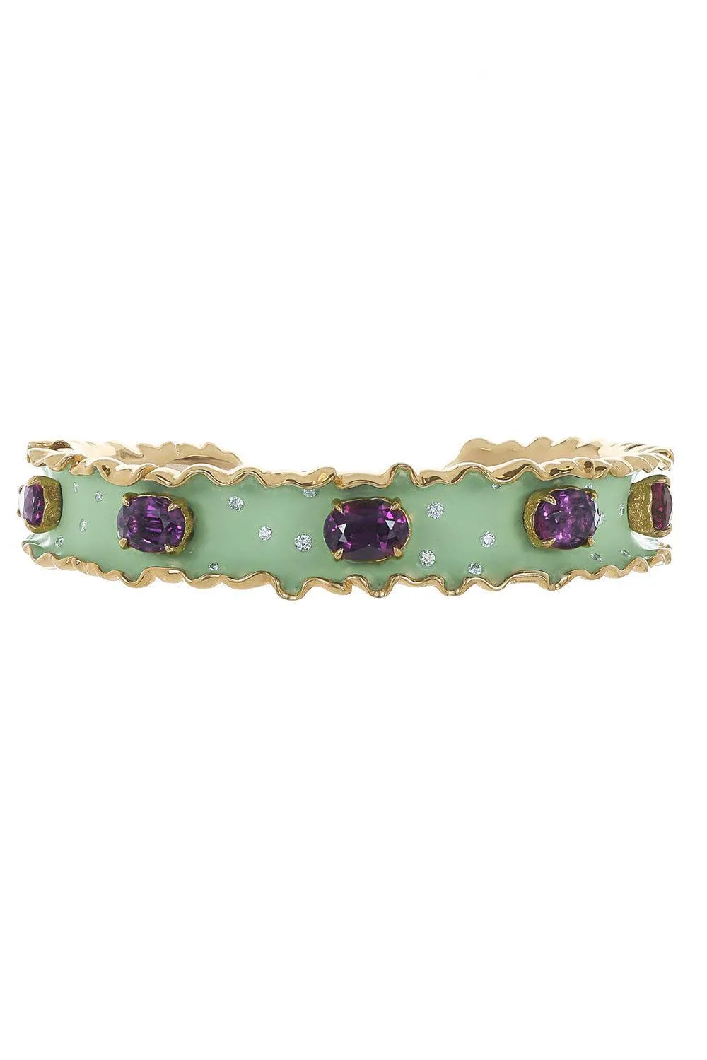 Purple Garnet Gua Ruffle Bracelet
