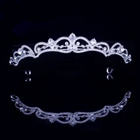 "Anya" - Rhinestone Bridal Tiara - Available in Silver, Rose Gold and Yellow Gold
