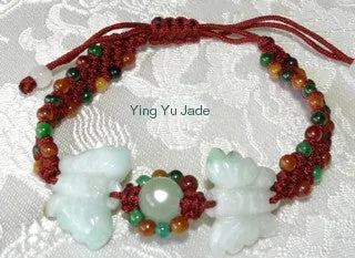 "Transforming Butterflies" Jadeite Adjustable Bracelet (BJB53)