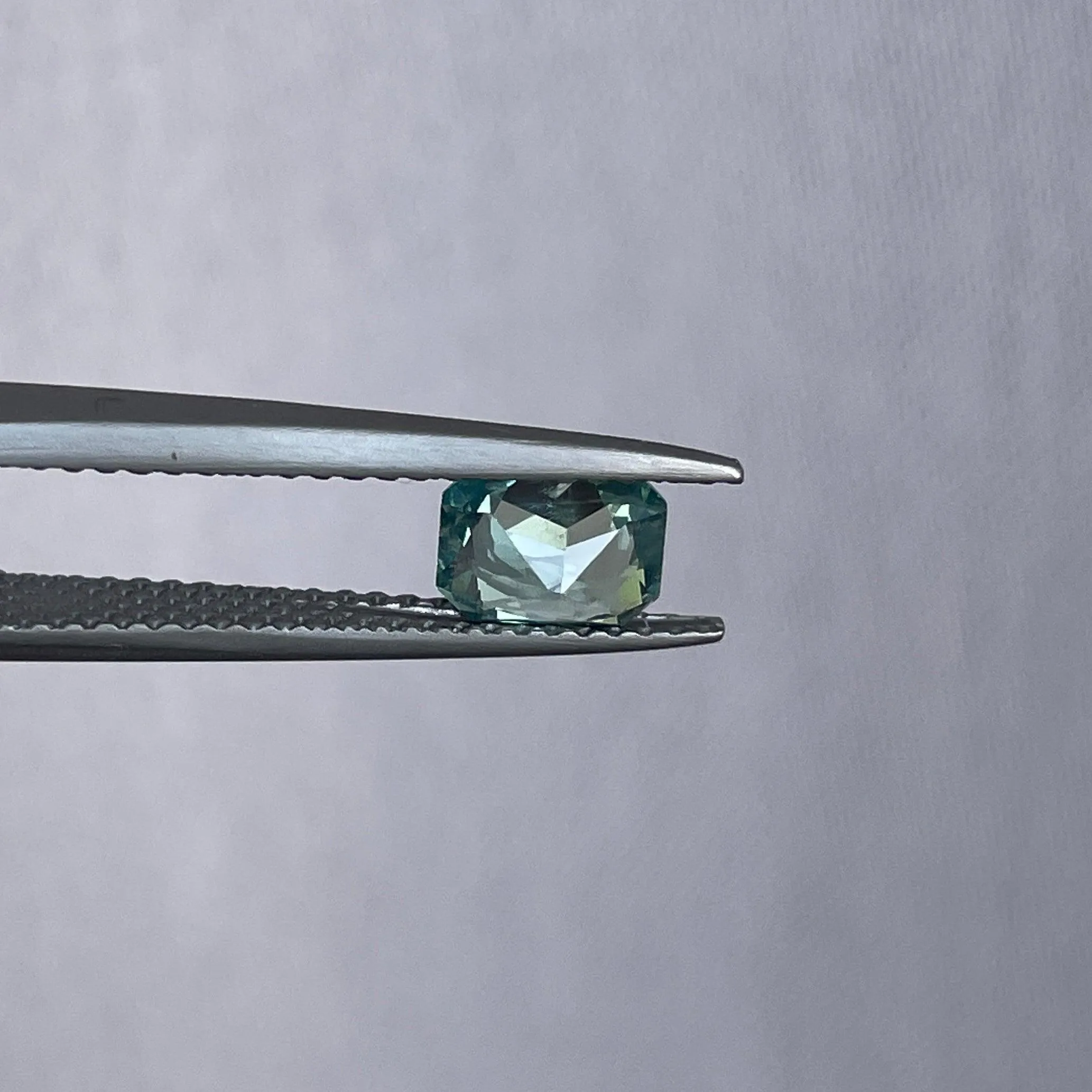 Radiant Cut Light Green 0.97ct Fair Trade Madagascar Sapphire Loose Gemstone