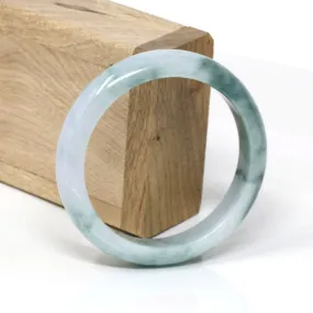 RealJade®Classic Bangle Genuine Burmese Jadeite Jade Bangle Bracelet (57 mm) #6
