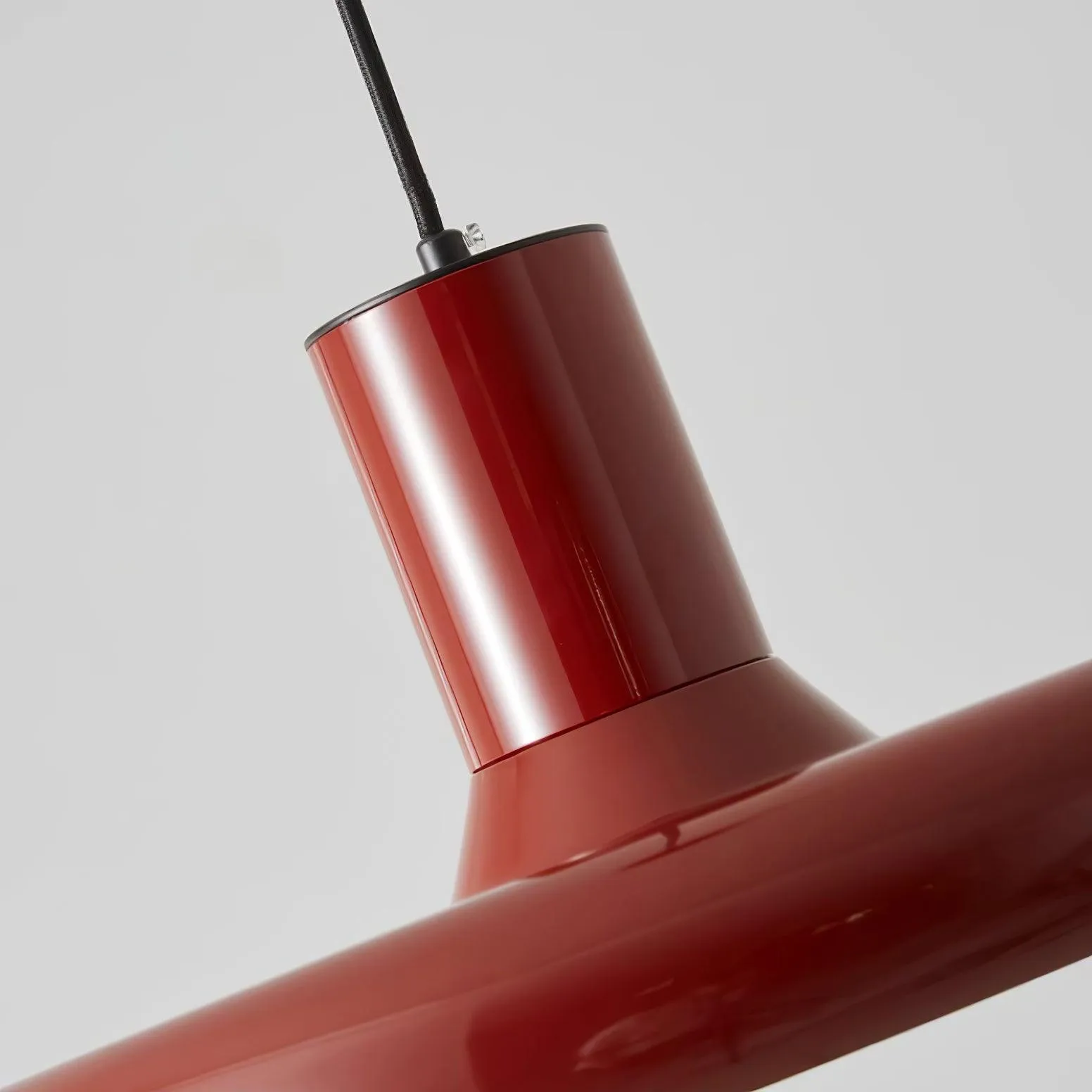 Red Frisbee Pendant Lamp 17.7″- 10.6″