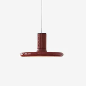 Red Frisbee Pendant Lamp 17.7″- 10.6″