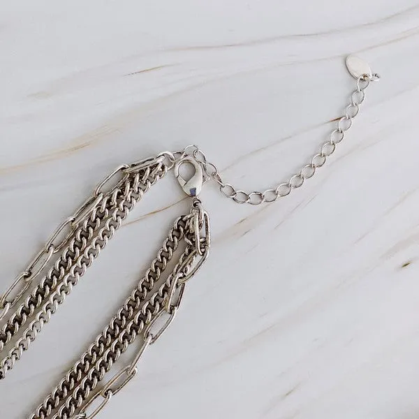 Resin Bead Golden Heart Layered Necklace