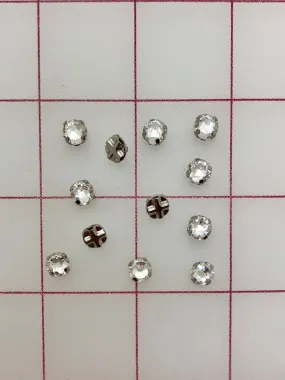 Rhinestones - 30SS Czech Bright-Cut Rose Montees Crystal 12-Pack