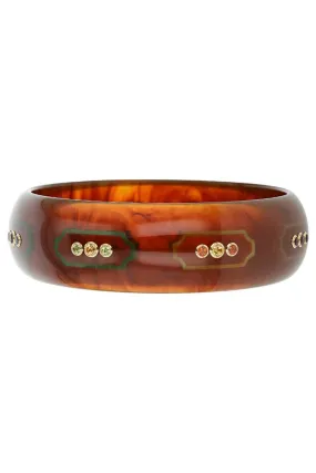 Rhodolite Tortoise Bakelite Bangle