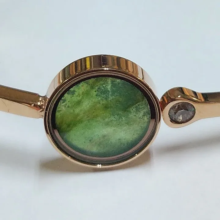 ROSE GOLD BRACELET FEATURING AUSTRALIAN JADE