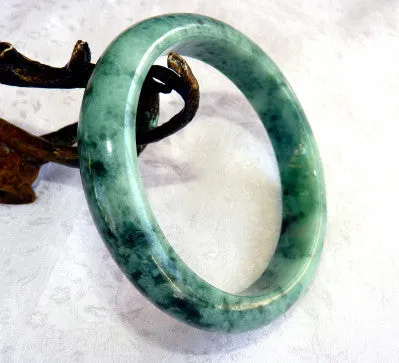 Sale-"Powerful Woman" Grade A Burmese Jadeite Bangle Bracelet 62 mm   Certificate (4980)