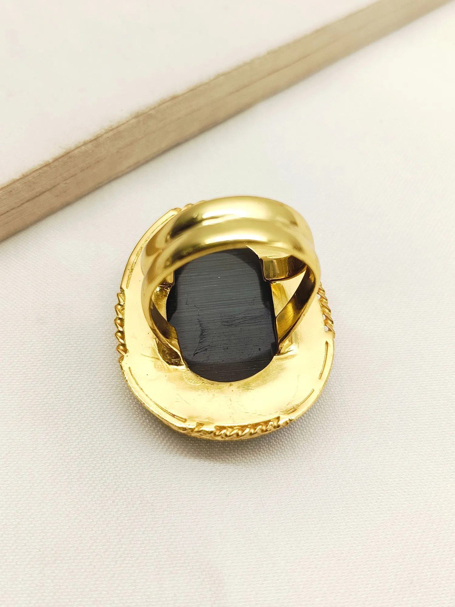 Sanya Grey Natural Stone Finger Ring