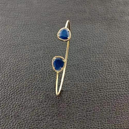 Sapphire & Diamond Bangle Bracelet