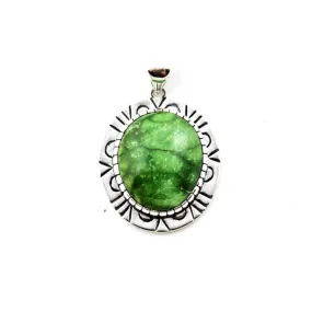 Silver Emerald Valley Turquoise Pendant