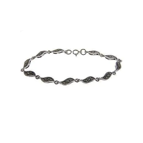 Silver Leaf and Marcasite Jewels Bracelet