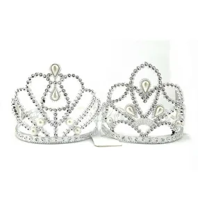 Silver Tiara with Diamond & Pearl