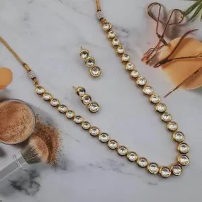 Single Round Kundan Necklace Set