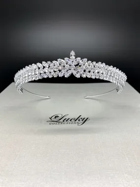 Small Tiara, Simple Beauty Cubic Zirconia Bridal Crown, Quinceanera Corona