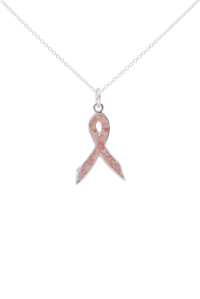 Splash ~ Breast Cancer Ribbon Pendant