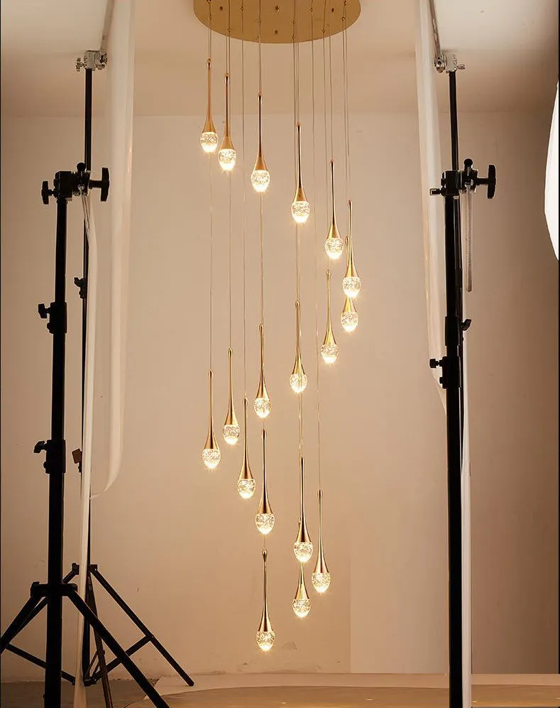 Spumante Crystal Chandelier and Pendants