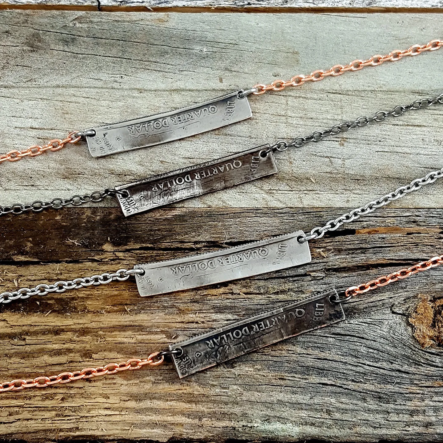 State Quarter Coin Bar Necklace