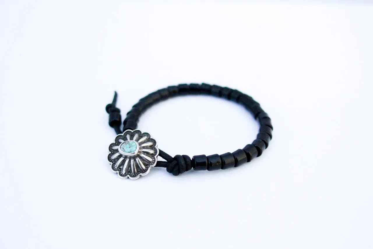 Stealth Concho Beaded Bracelet
