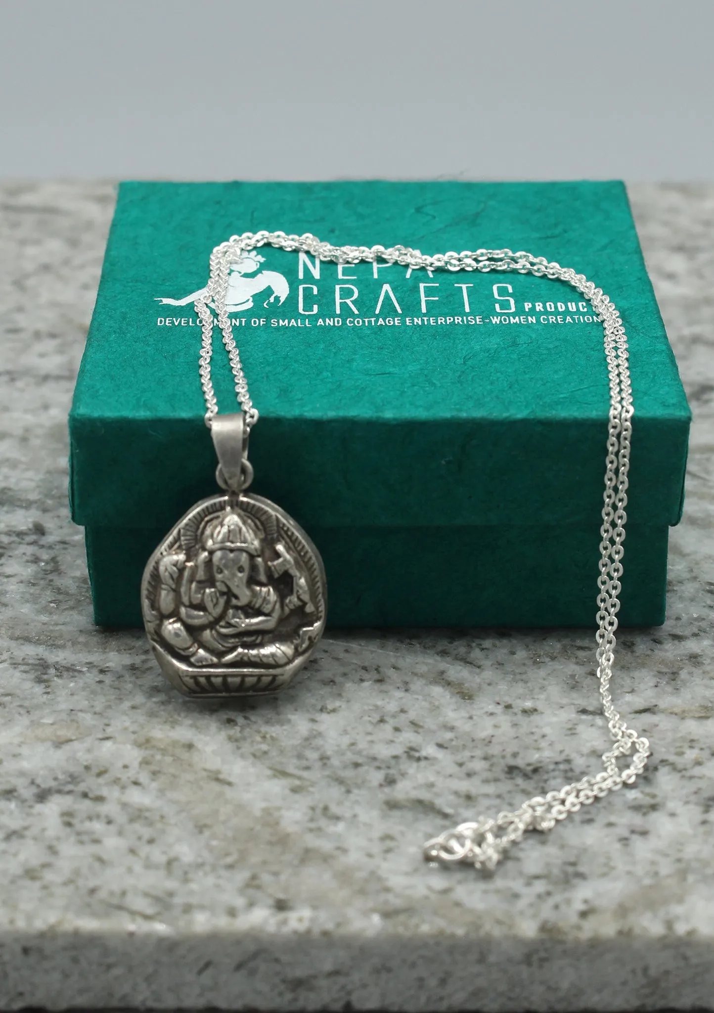 Sterling Silver 925 Ganesha Pendant