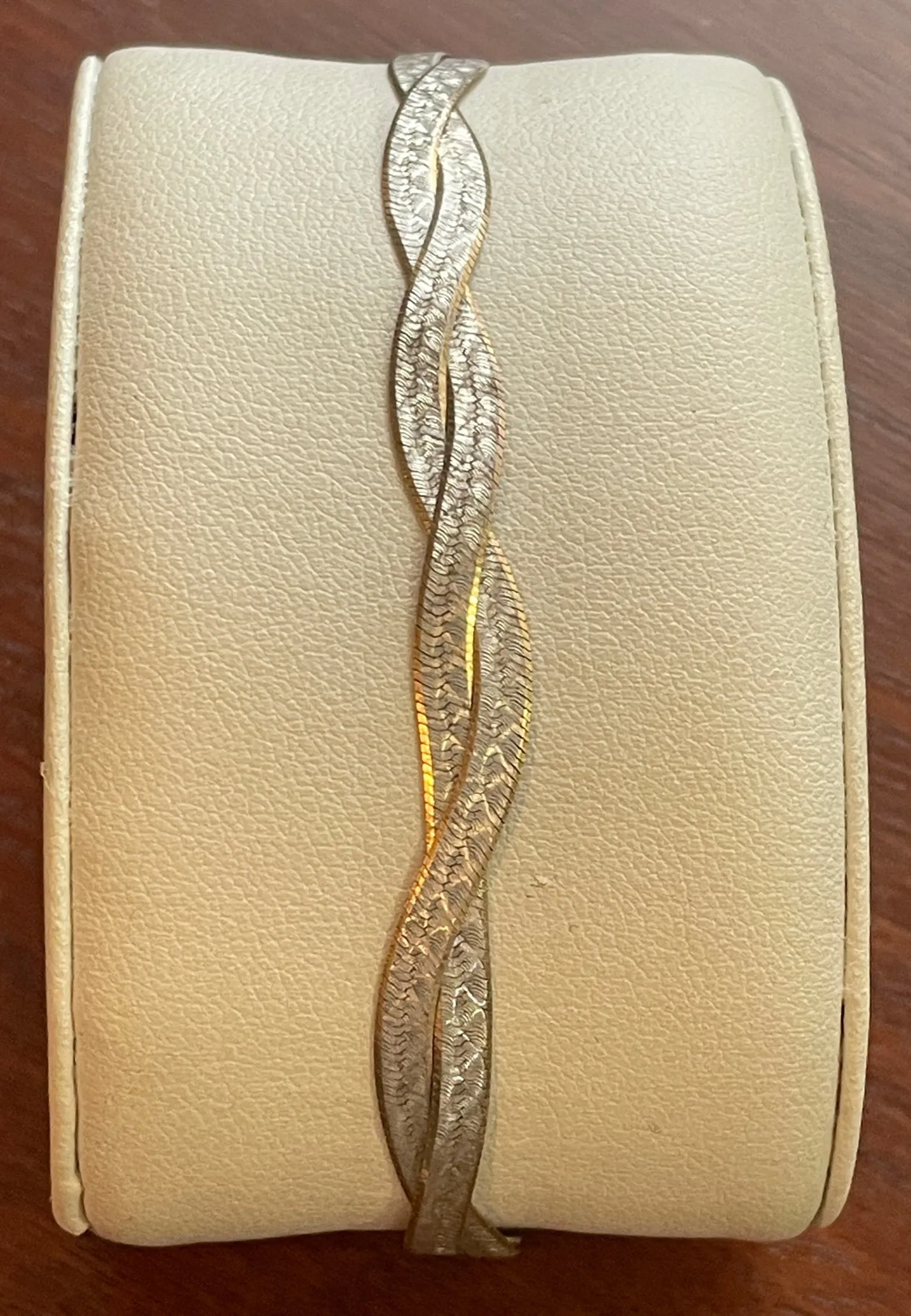 Sterling Silver 925 Twist Braid Herringbone Bracelet