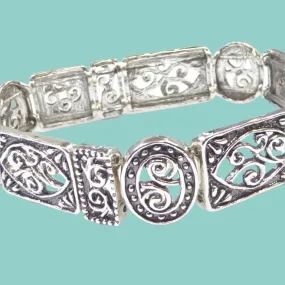Sterling Silver artistic bracelet. Elegant and unique bracelets.