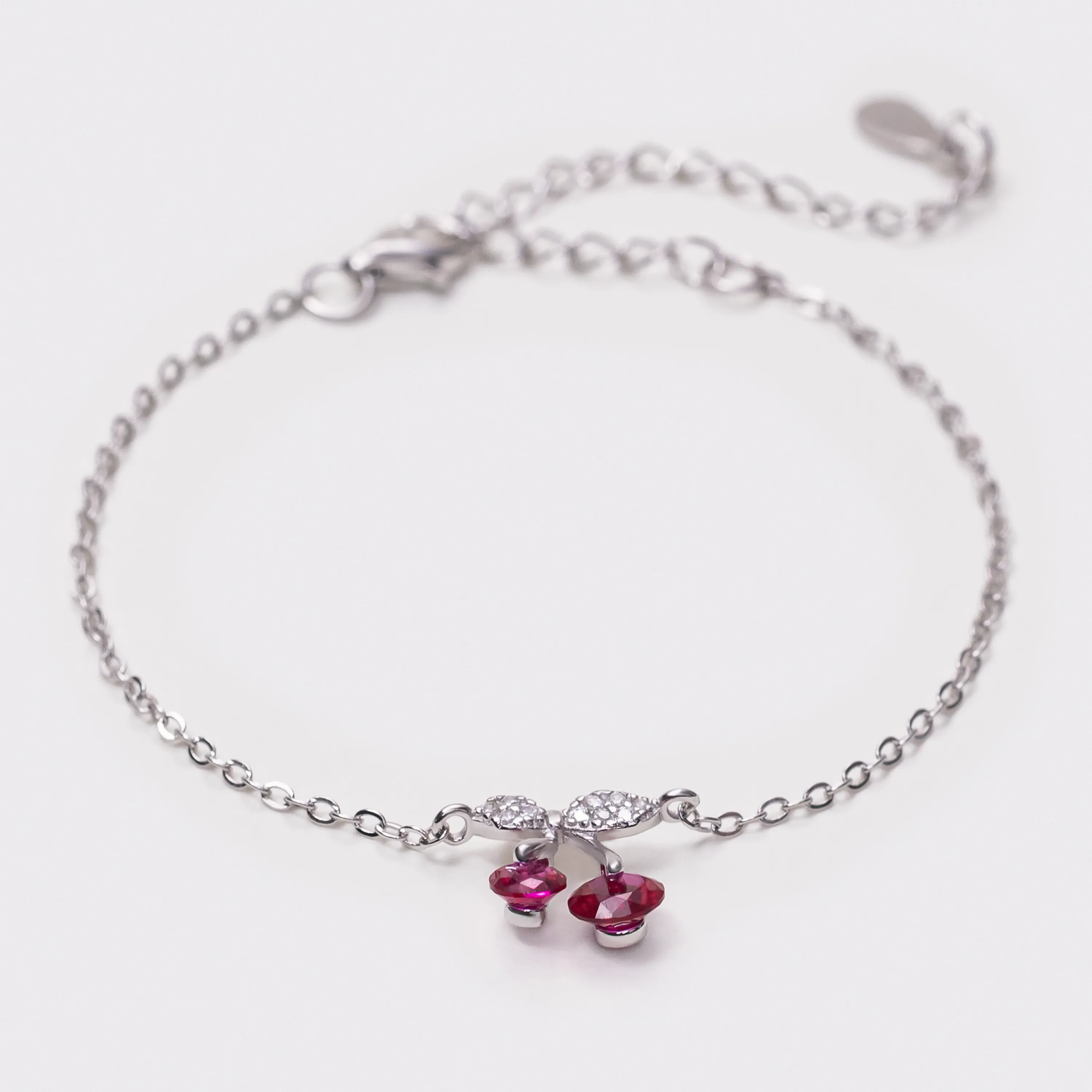 Sterling Silver Cherry Bracelet