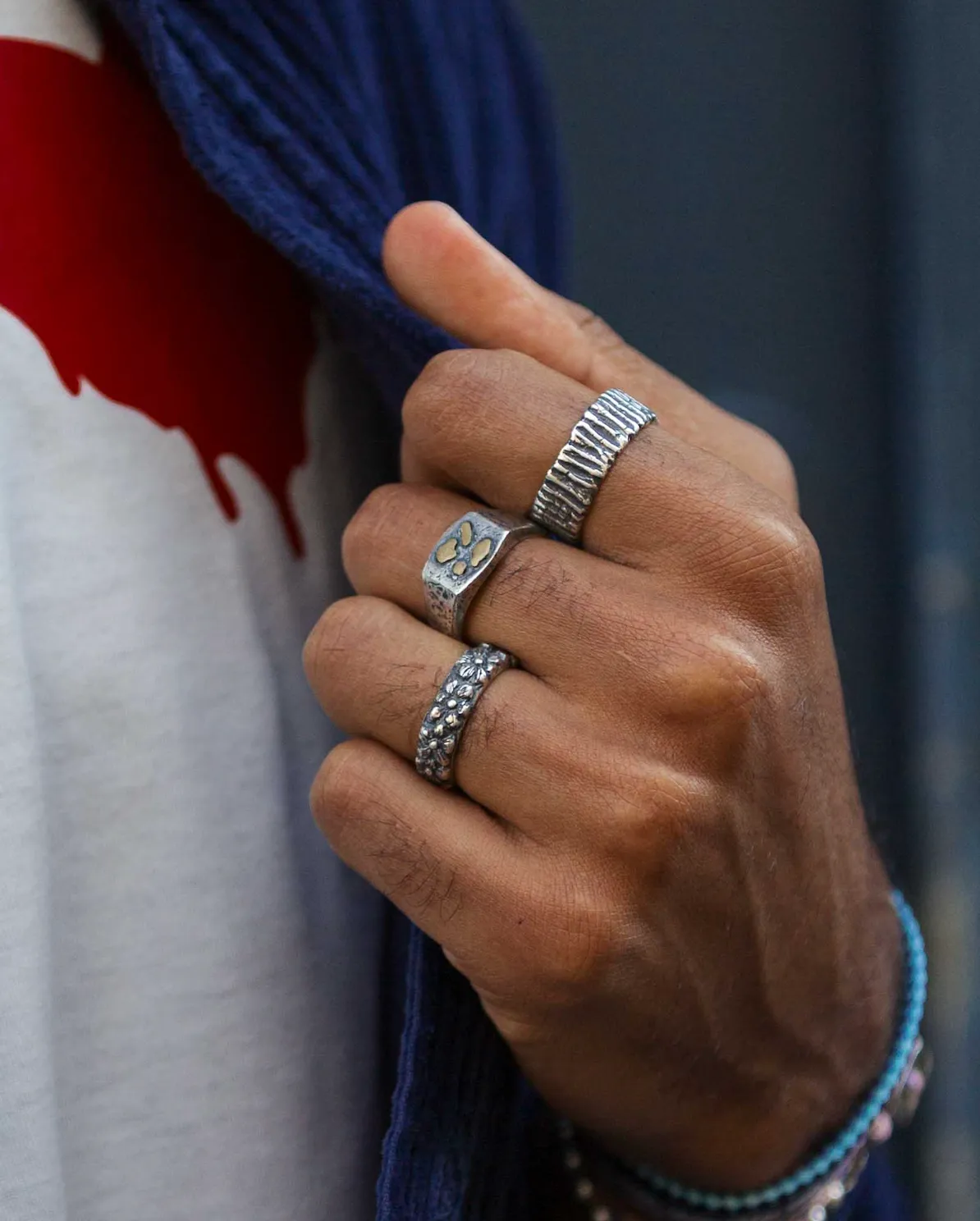 Sterling Silver Crater Ring