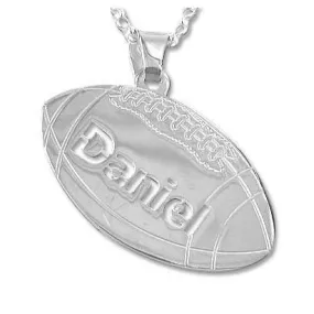 Sterling Silver Personlized Football Pendant