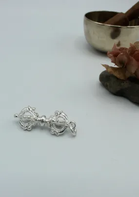 Sterling Silver Vajra (Dorjee) Pendant 1.54 Inch