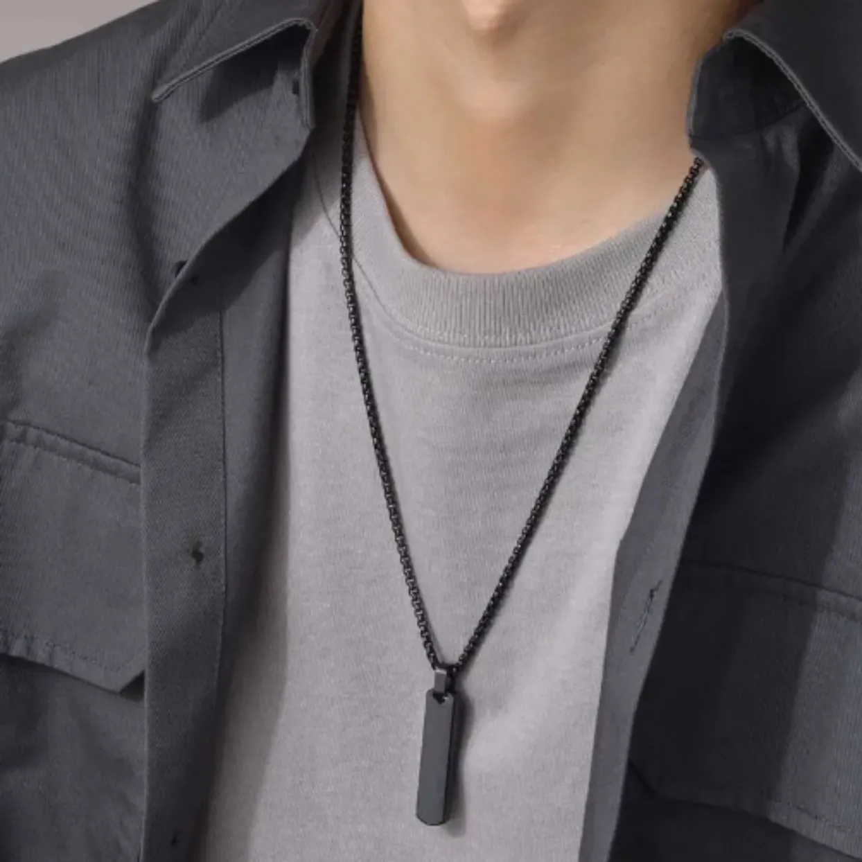 TAG NECKLACES - SILVER GOLD BLACK WATERPROOF NECKLACE