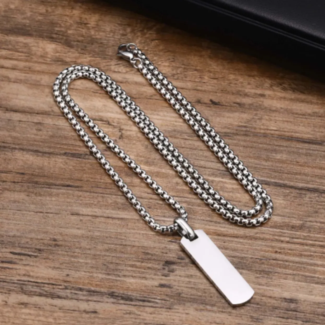 TAG NECKLACES - SILVER GOLD BLACK WATERPROOF NECKLACE