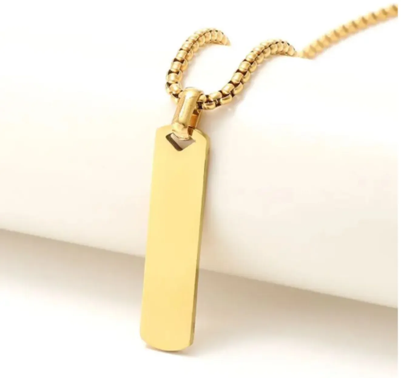 TAG NECKLACES - SILVER GOLD BLACK WATERPROOF NECKLACE