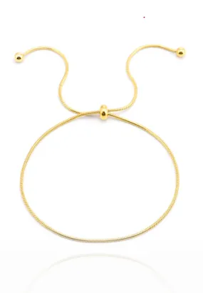 Talia Bow Knot Snake Chain with Adjustable Slider Clasp Bracelet