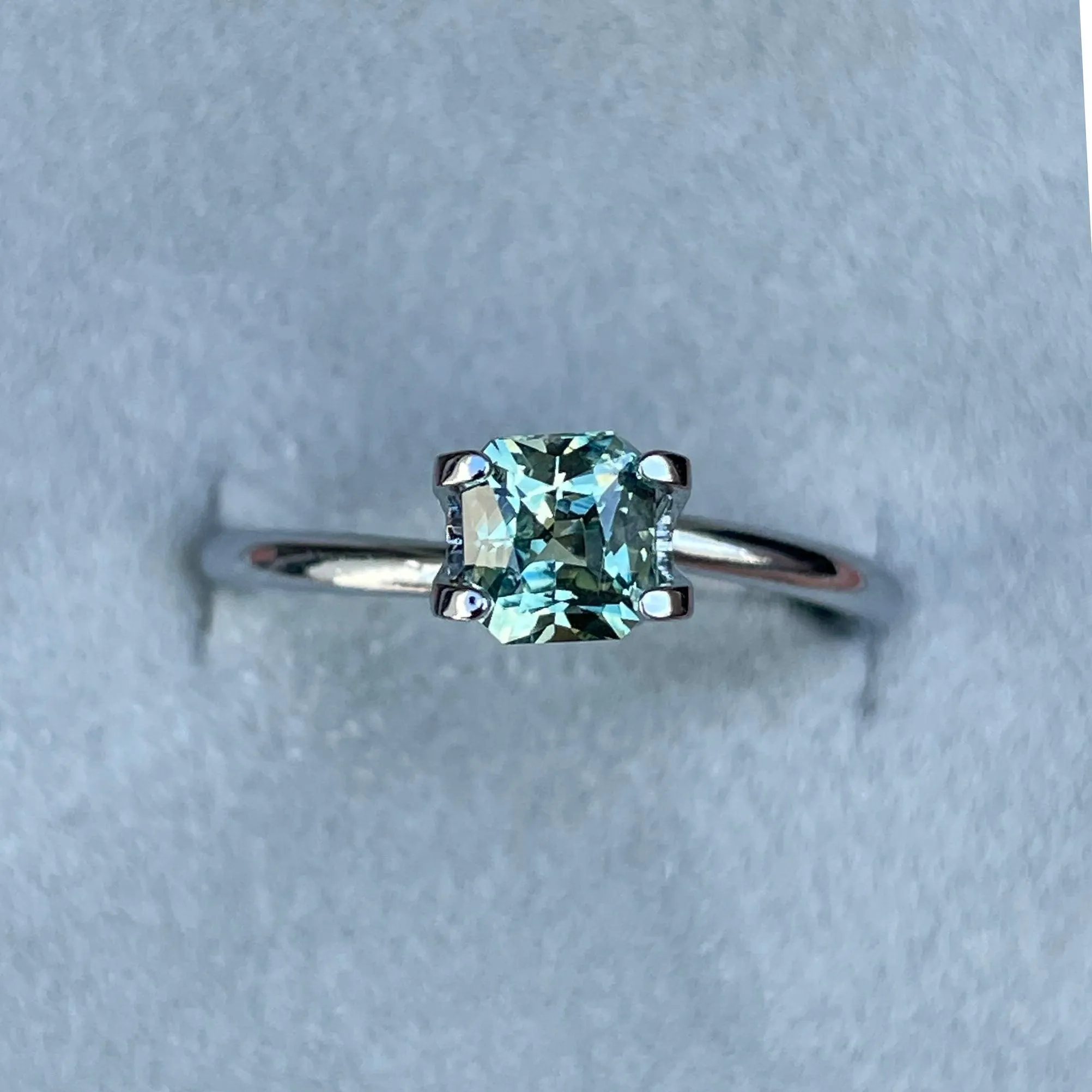 Teal Sapphire 0.88 Ct, Natural Teal Sapphire Ring, Parti sapphire, Teal Sapphire Engagement Ring, bespoke Ring, For Custom ring Loose gem