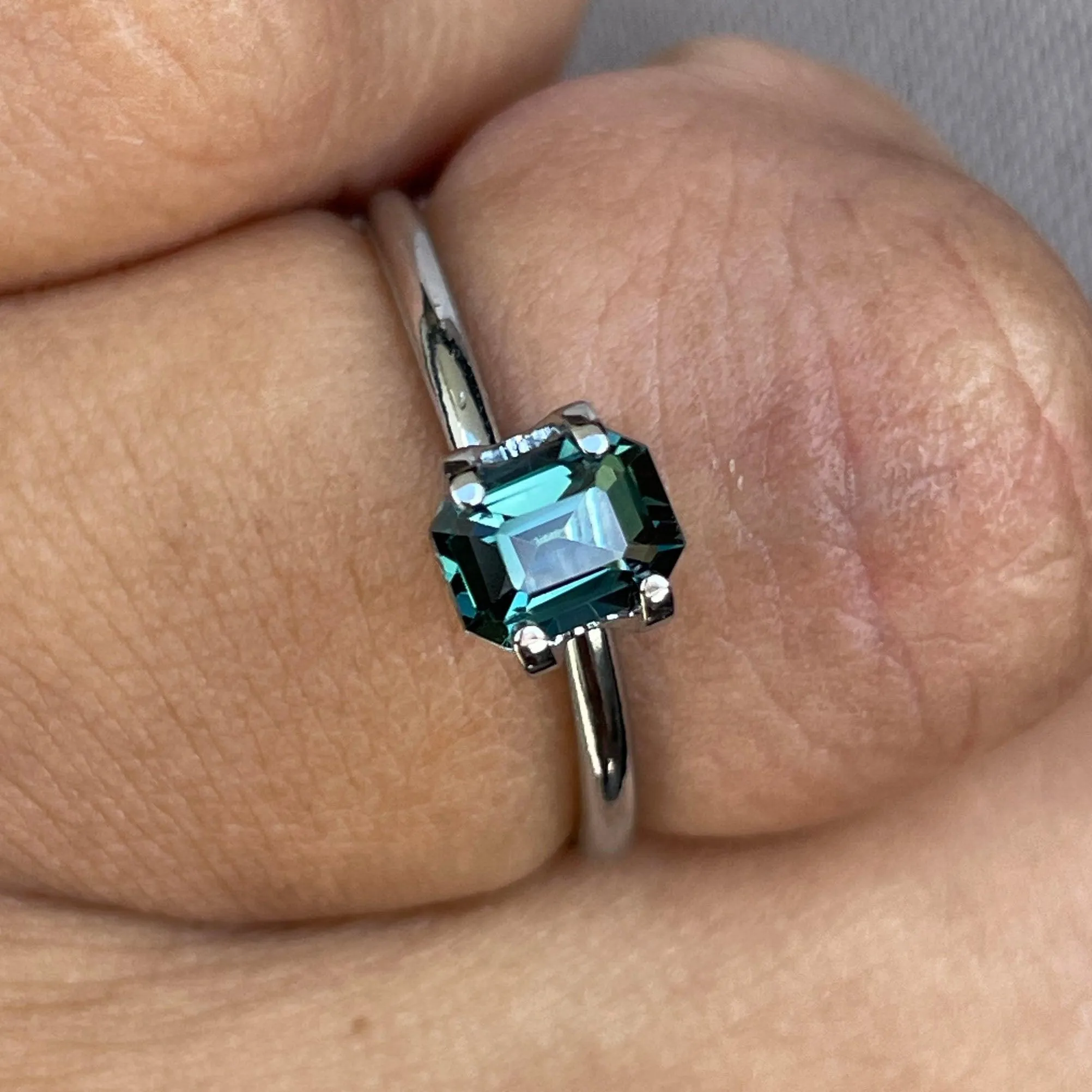 Teal Sapphire 1.02 Ct, Natural Teal Sapphire Ring, Teal Sapphire Engagement Ring, bespoke Ring, For Custom ring Loose gem