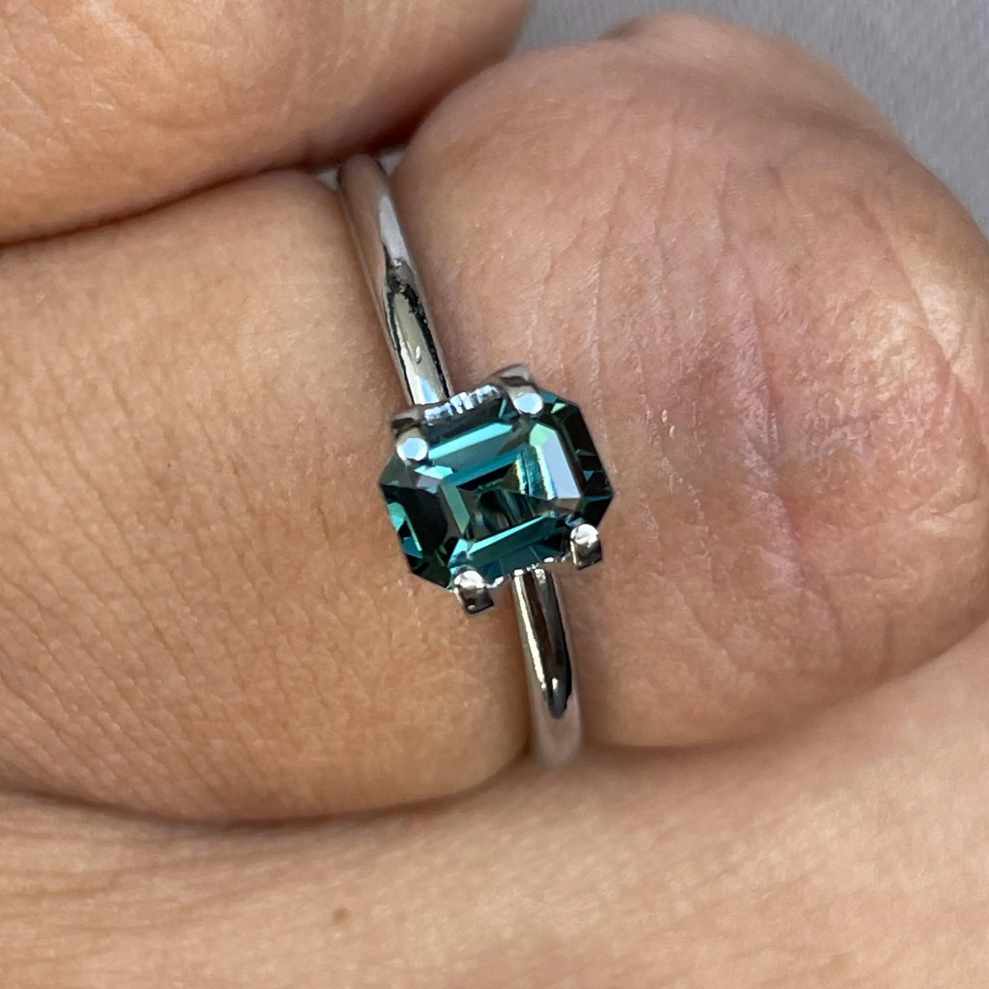 Teal Sapphire 1.02 Ct, Natural Teal Sapphire Ring, Teal Sapphire Engagement Ring, bespoke Ring, For Custom ring Loose gem