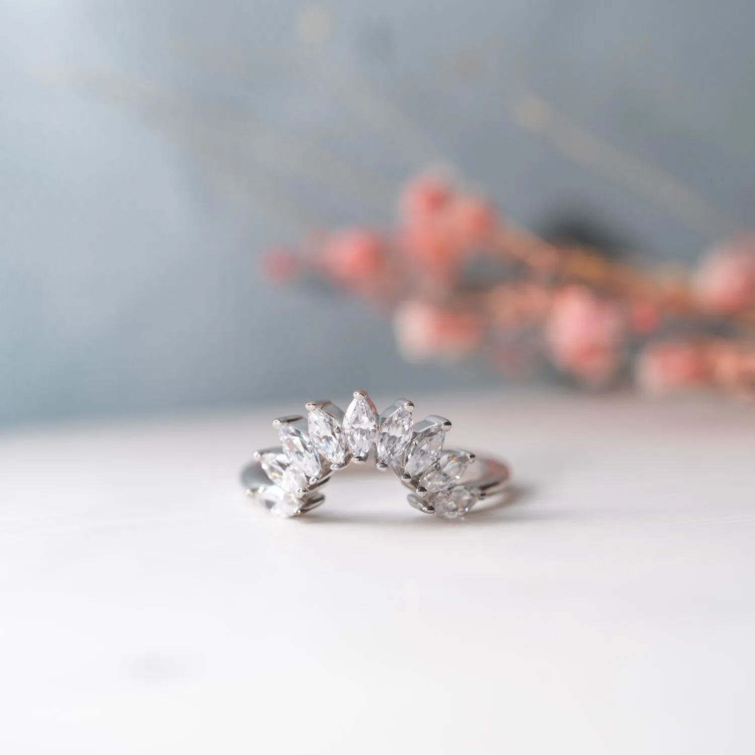 The Giselle Ring | Lab Diamond Marquise Cut Tiara Band
