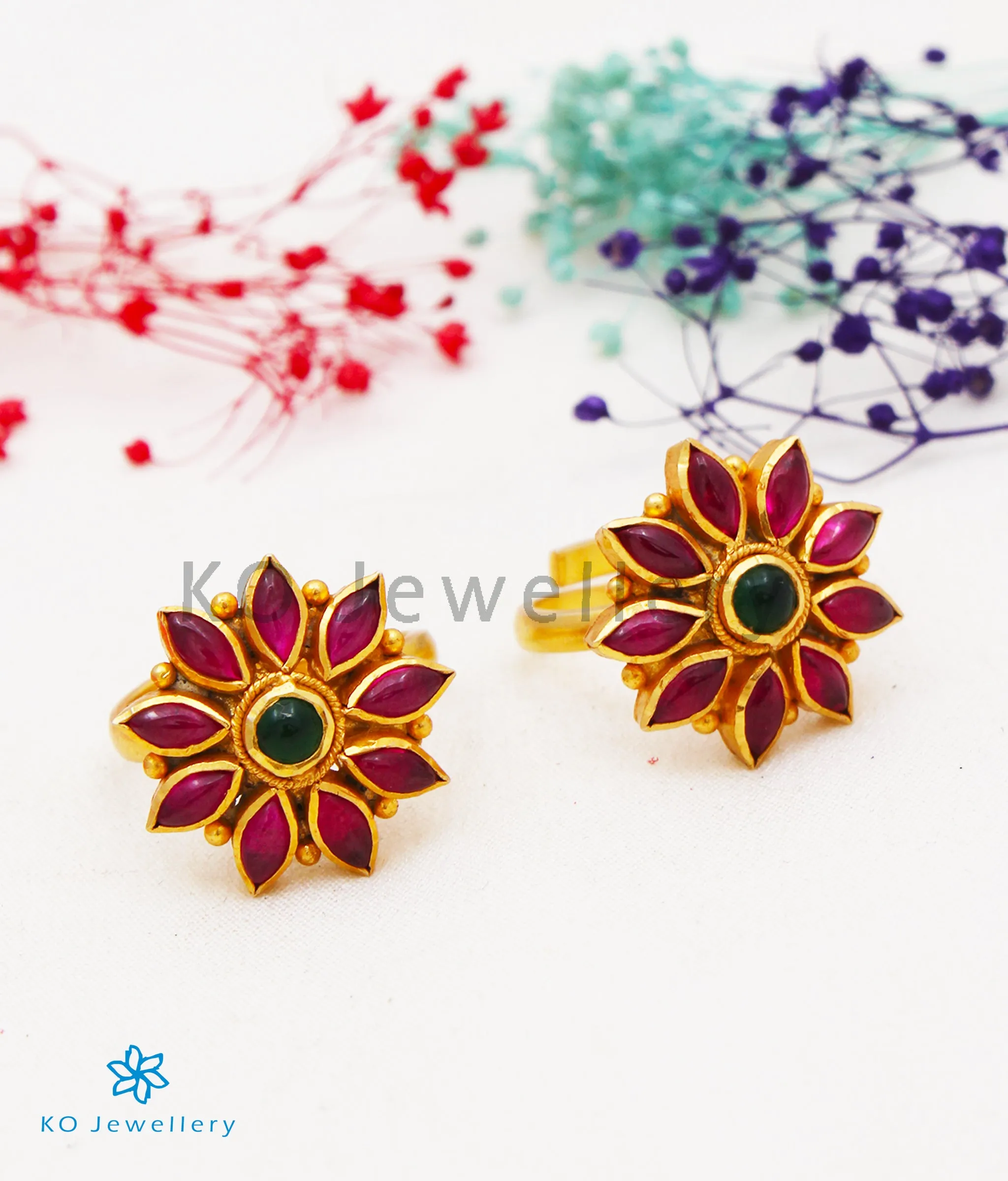 The Lohita Silver Kempu Toe-Rings