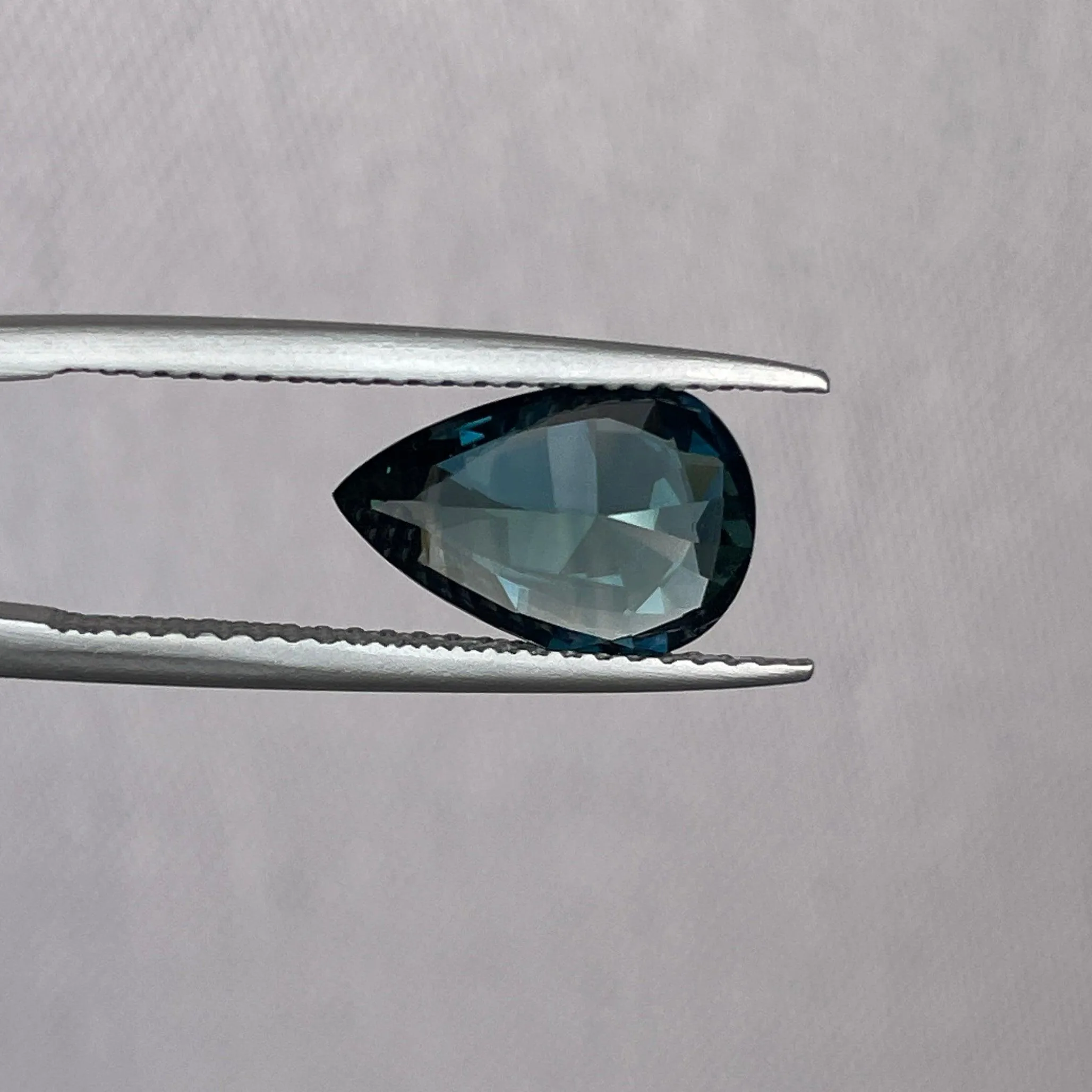 This 2.54 carat Teal Sapphire is well cut to bring out the best colour and luster, and has a perfect colour blend